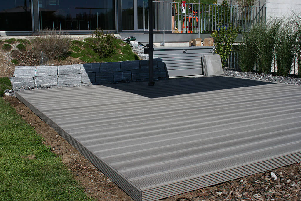 Supporto regolabile per terrazza in legno WPC struttura in legno duro Gartenwelt Riegelsberger alluminio BPC 1 pezzo regolabile in altezza 19-25 mm